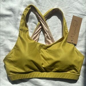 Niyama Sol NWT Yellow and Tan Sports Bra